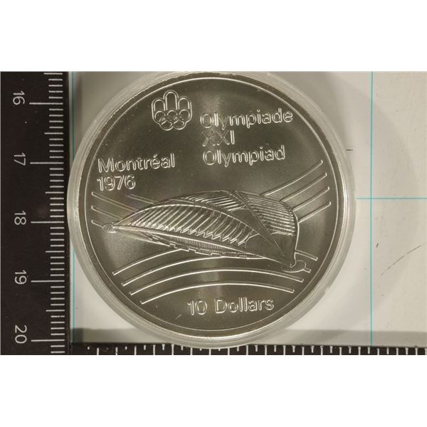 1976 CANADA UNC SILVER $10 OLYMPIC 1.4453 OZ. ASW