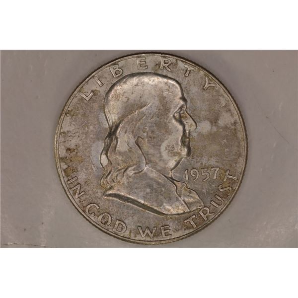 1957-D SILVER FRANKLIN HALF DOLLAR