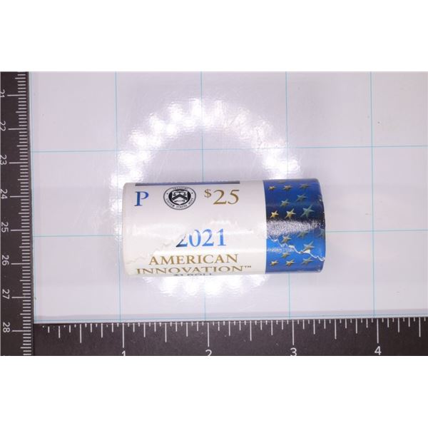 2021-P SOLID DATE $25 ROLL OF UNC NORTH CAROLINA