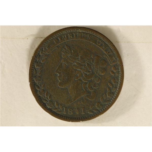 1841 HARD TIMES TOKEN MILLIONS FOR DEFENSE