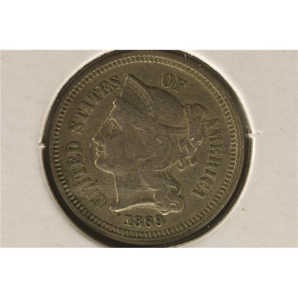 1869 THREE CENT PIECE (NICKEL)