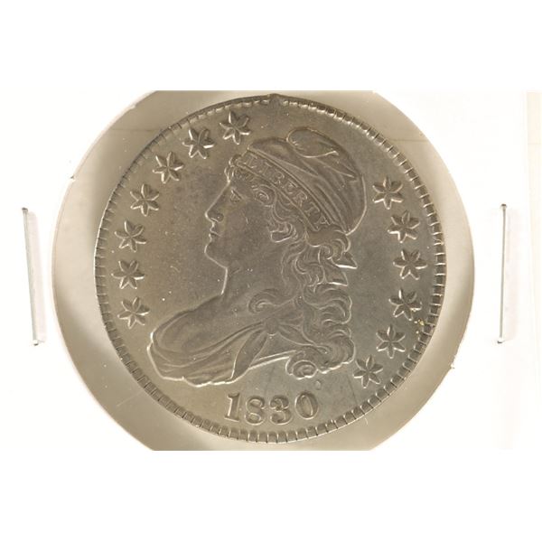 1830 BUST SILVER HALF DOLLAR EXTRA FINE