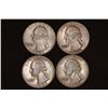 1951, 52, 53-S & 1954-D WASHINGTON SILVER QUARTERS