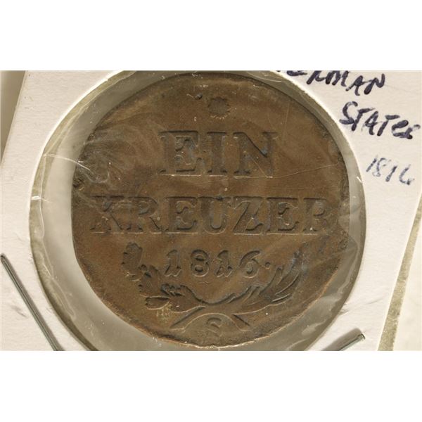 1816-S GERMAN STATE 1 KREUZER