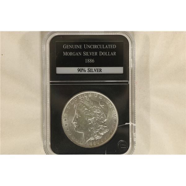 1886 MORGAN SILVER DOLLAR GENIUNE UNC