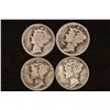 1918, 25-S, 26-D & 1944 SILVER MERCURY DIMES