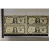 4-US $1 SILVER CERTIFICATES: 1957, 2-57-A & 1957-B
