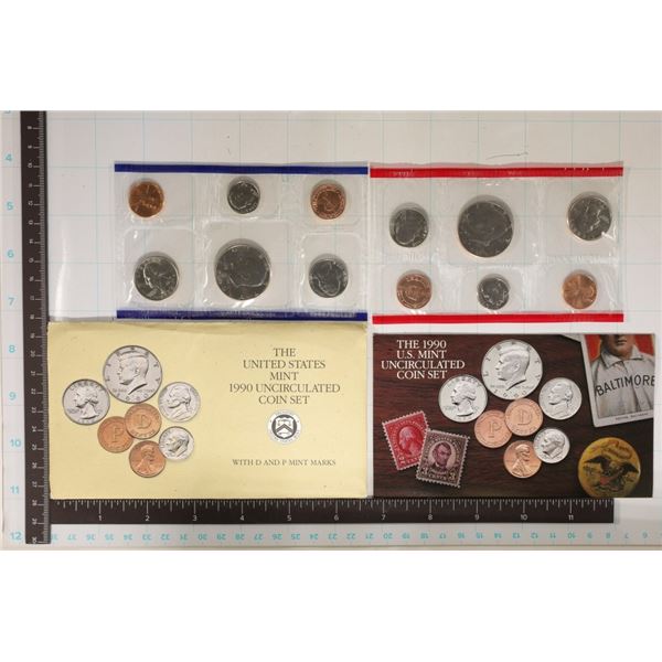 1990 US MINT SET (UNC) P/D (WITH ENVELOPE)