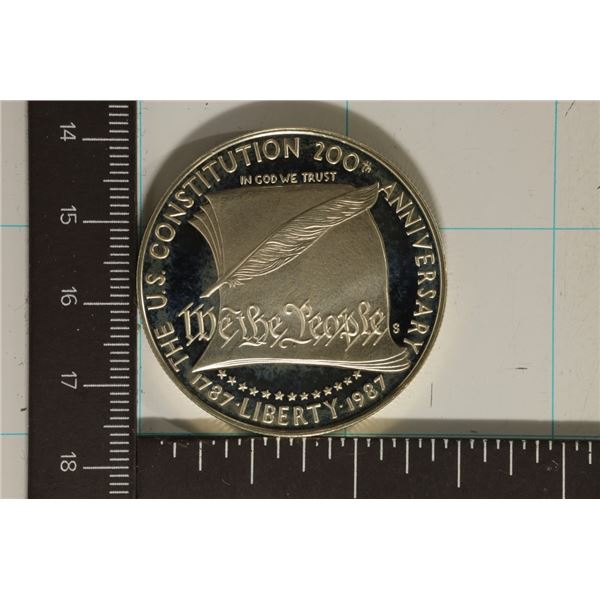 1987-S US PROOF SILVER CONSTITUTION $1