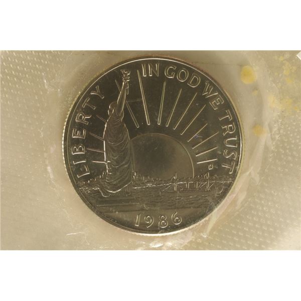 1986-D US UNC HALF DOLLAR STATUE OF LIBERTY IN