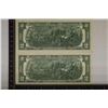 Image 2 : 2-1976 US $2 FRN'S CU WITH CONSECUTIVE SERIAL #'S