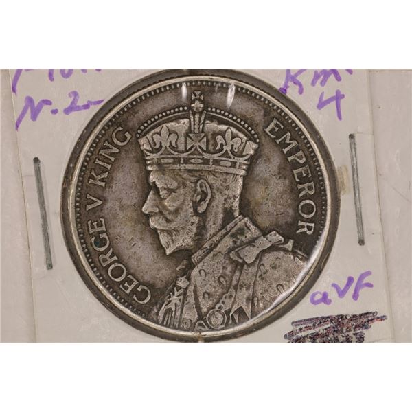 1933 NEW ZEALAND SILVER 1 FLORIN .1818 OZ. ASW