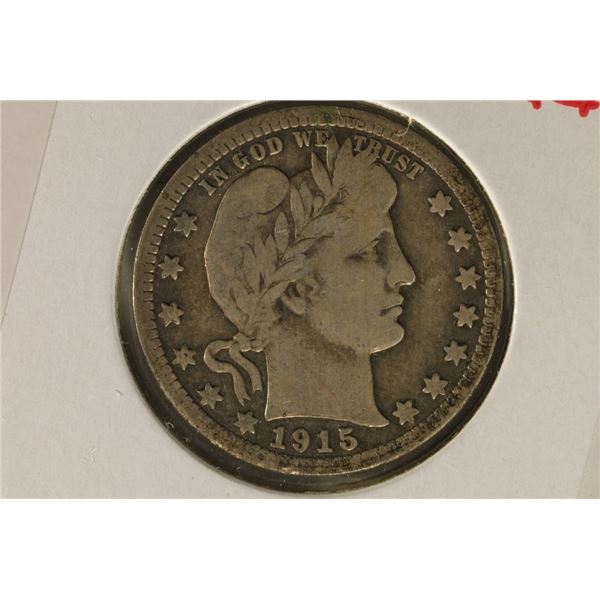 1915-D VERY GOOD BARBER QUARTER