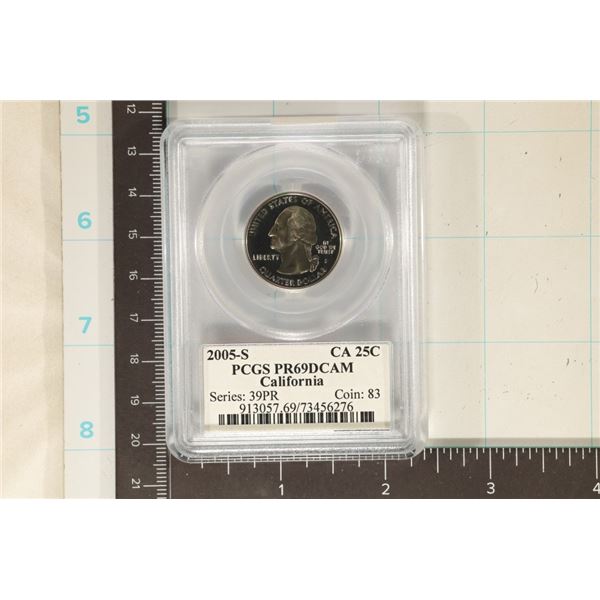 2005-S CALIFORNIA QUARTER PCGS PR69 DCAM