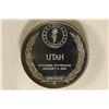 Image 2 : .5 OZ. PF STERLING SILVER UTAH STATE ROUND
