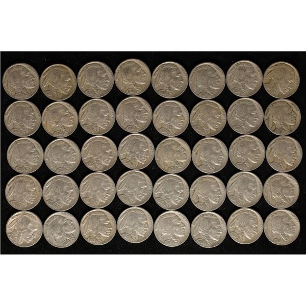 40-1935 FULL DATE BUFFALO NICKELS $2 ROLL