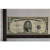 Image 1 : 1953 US $5 SILVER CERTIFICATE BLUE SEAL B79750024A