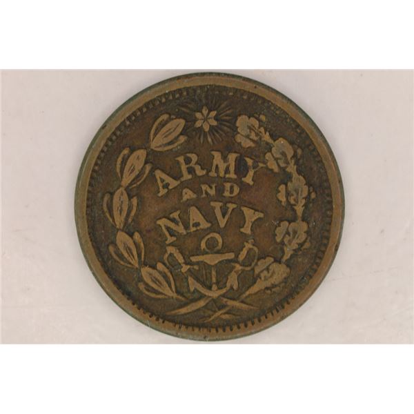 CIVIL WAR TOKEN: "ARMY & NAVY" THE FEDERAL UNION