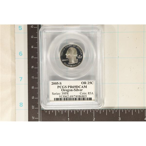 2005-S SILVER OREGON QUARTER PCGS PR69 DCAM