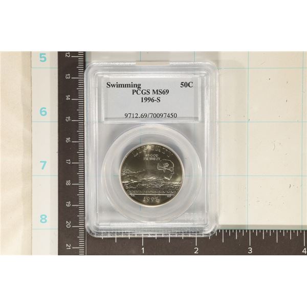 1996-S US SWIMMING HALF DOLLAR PCGS MS69