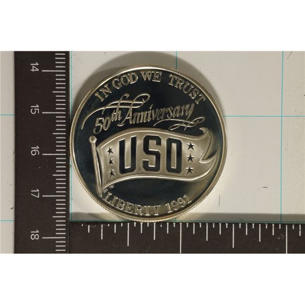 1991-S US SILVER DOLLAR PF USO IN HARD PLASTIC