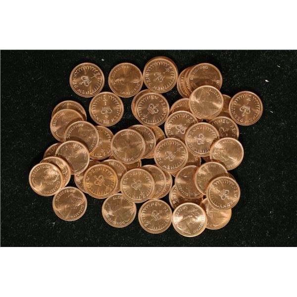 50-1971 GREAT BRITAIN BRILLIANT UNC 1 NEW PENCE