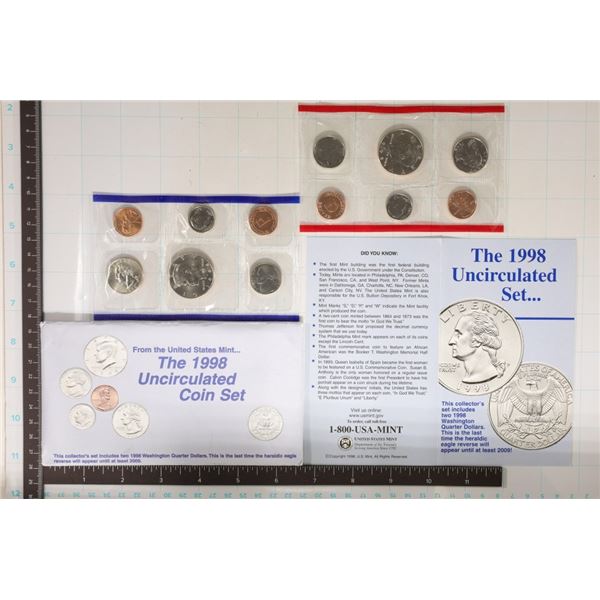 1998 US MINT SET (UNC) P/D (WITH ENVELOPE) AND