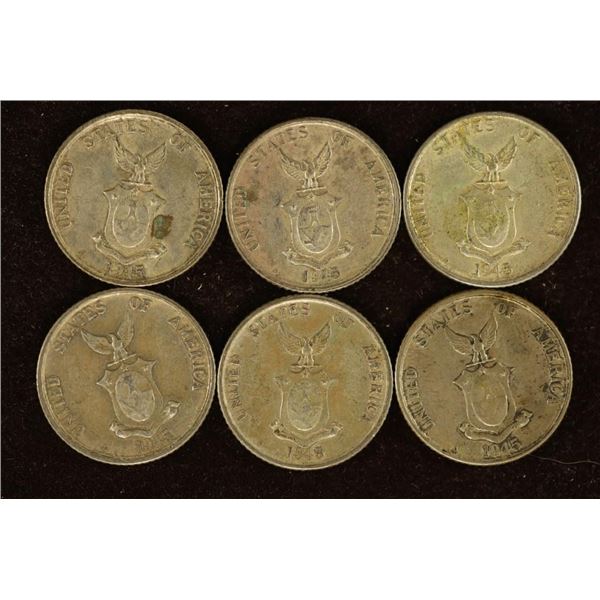 6-1945-D SILVER US/PHILIPPINES 20 CENTAVOS .579