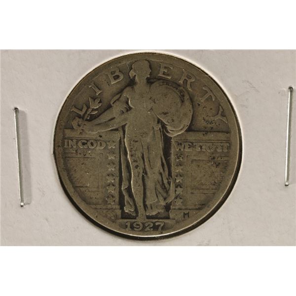 1927 SILVER STANDING LIBERTY QUARTER