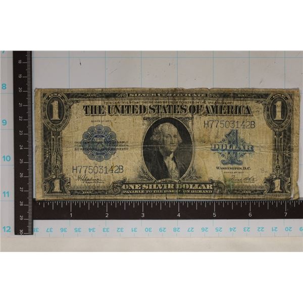 1923 US LARGE SIZE $1 SILVER CERTIFICATE BLUE SEAL