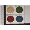 Image 2 : 4-CLAY CASINO CHIPS WITH DICE & CARD BORDERS