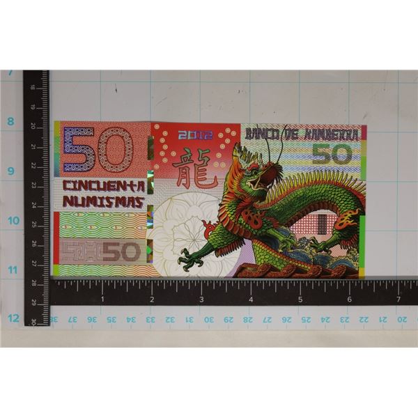 2012 CU POLYMER COLORIZED KAMBERRA 50 NUMISMAS