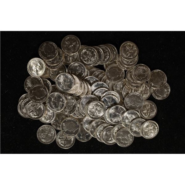 100 ASSORTED 1990'S AUSTRALIA BU COINS