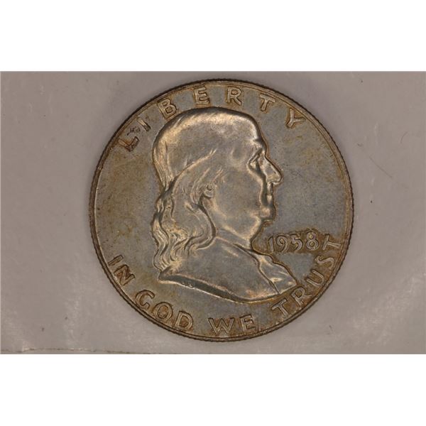 1958-D SILVER FRANKLIN HALF DOLLAR