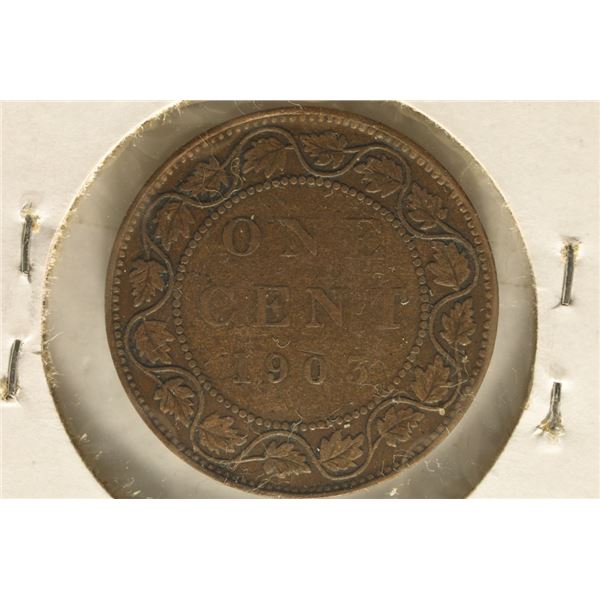 ERROR 1903 CANADA LARGE CENT STRUCK THROUGH