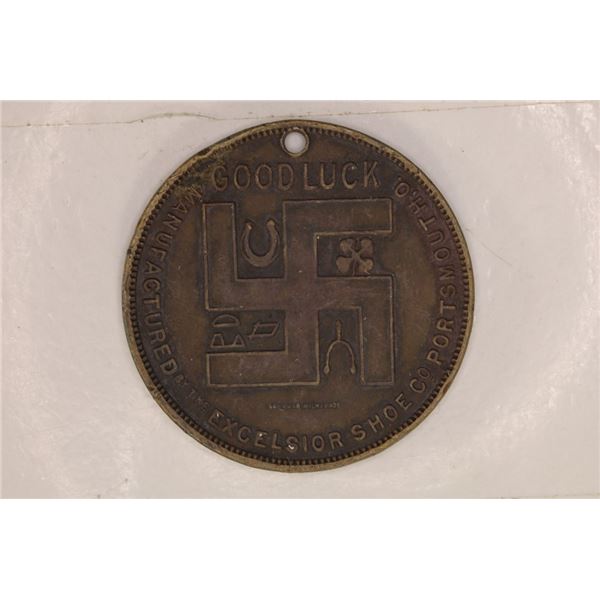 1910 BOY SCOUTS GOOD LUCK TOKEN WITH HOLE