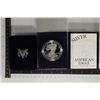 2001-W PROOF AMERICAN SILVER EAGLE IN BOX AND