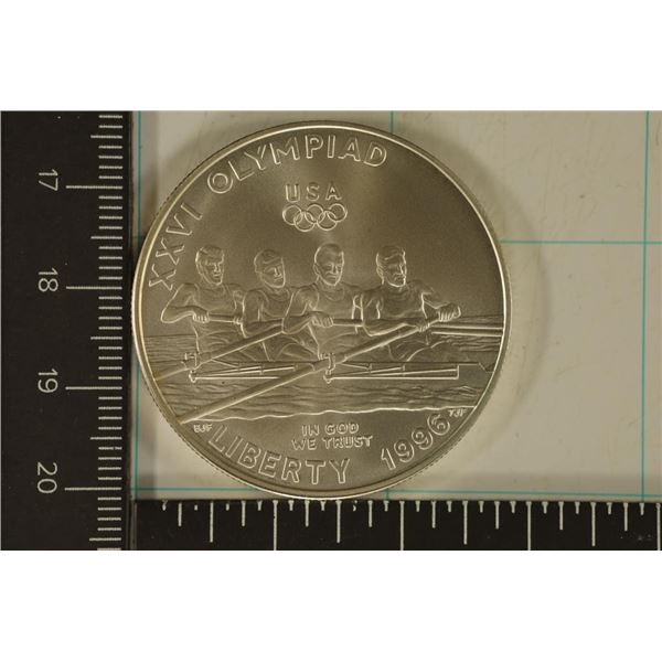 1996-D US UNC SILVER DOLLAR XXVI OLYMPIAD ROWING