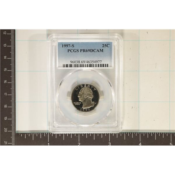 1997-S WASHINGTON QUARTER PCGS PR69 DCAM
