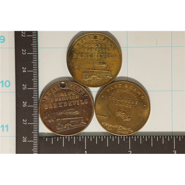 3 METAL DARE DEVIL TOKENS: ALL ARE WARD BEAMS