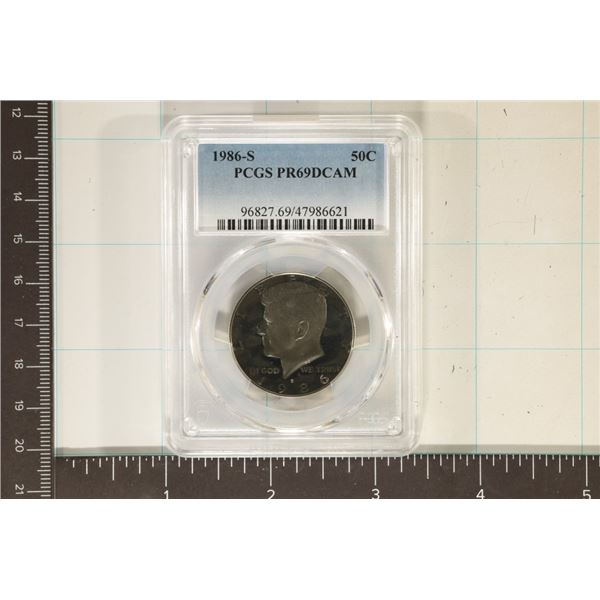 1986-S KENNEDY HALF DOLLAR PCGS PR69 DCAM