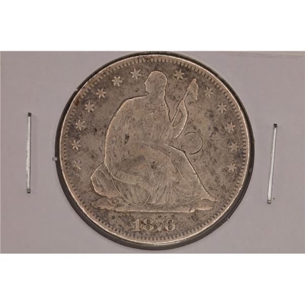 1876-S SILVER SEATED LIBERTY HALF DOLLAR FINE