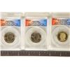 3 US ANDREW JOHNSON ANACS GRADED DOLLARS: