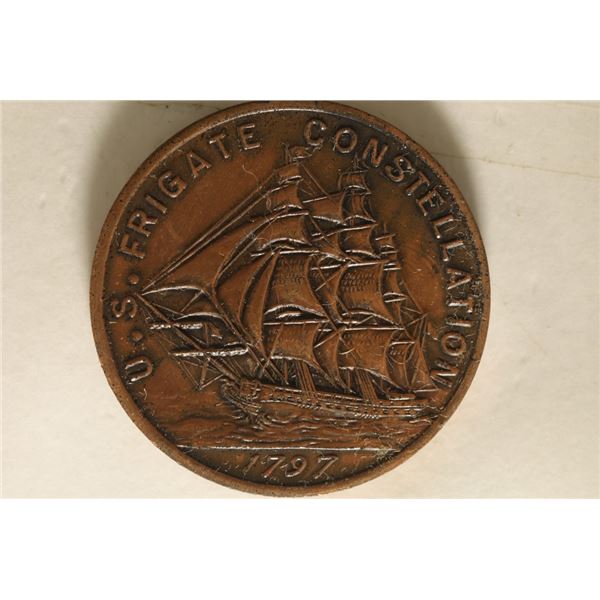 1797 US FRIGATE CONSTELLATION TOKEN STRUCK FROM