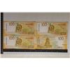 4-2022-100 RUSSIAN RUBLE BILLS WITH CONSECUTIVE