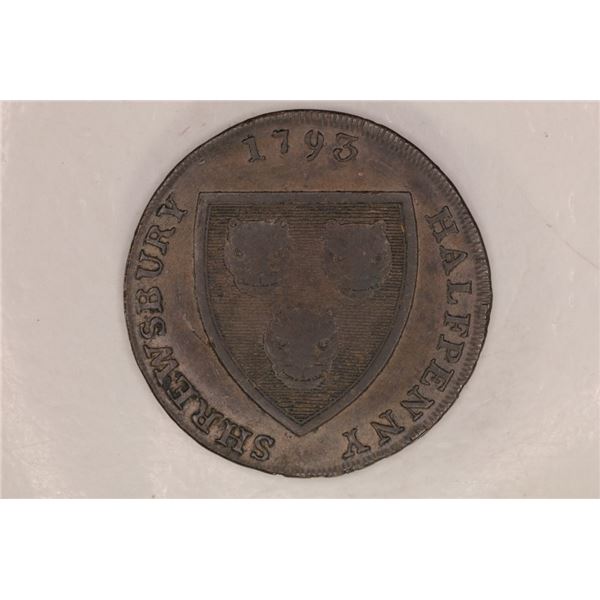 1793 CONDER TOKEN. THEY R MOSTLY 18TH CENTURY
