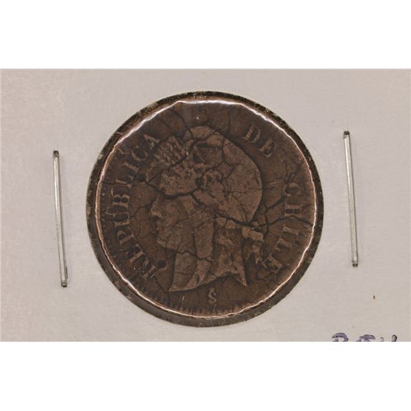 ERROR 1898 CHILI 1 CENTAVO END OF PLANCHET