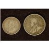 Image 2 : 2 AUSTRALIA SILVER COINS: 1921-6 PENCE AND 1922-