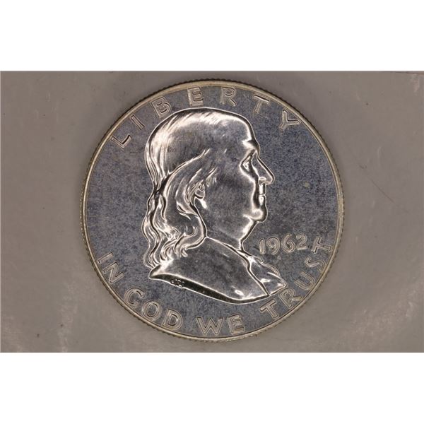 1962 PF SILVER FRANKLIN HALF DOLLAR