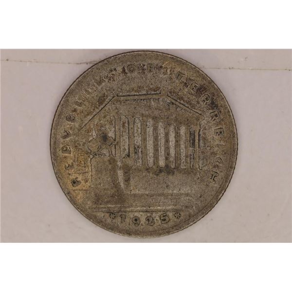 1925 AUSTRIAN SILVER 1 SHILLING COIN .1235 OZ.